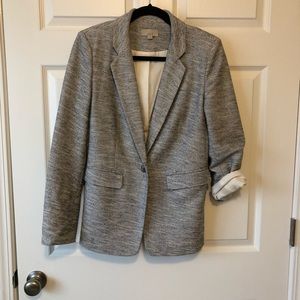 Light blue/gray/white blazer loft Sz 8 soft